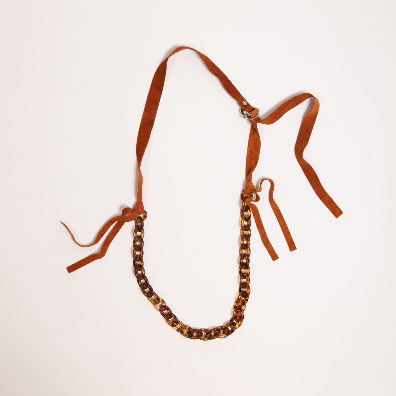 Long Beaded Leather Necklace (4417621950500)
